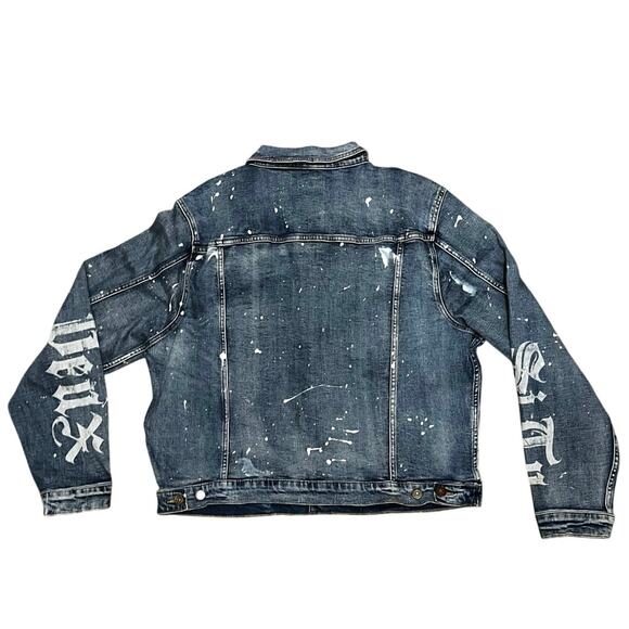 Si Tu Veux Denim Blue Mens Jean Jacket Size XXXL - Picture 6 of 7